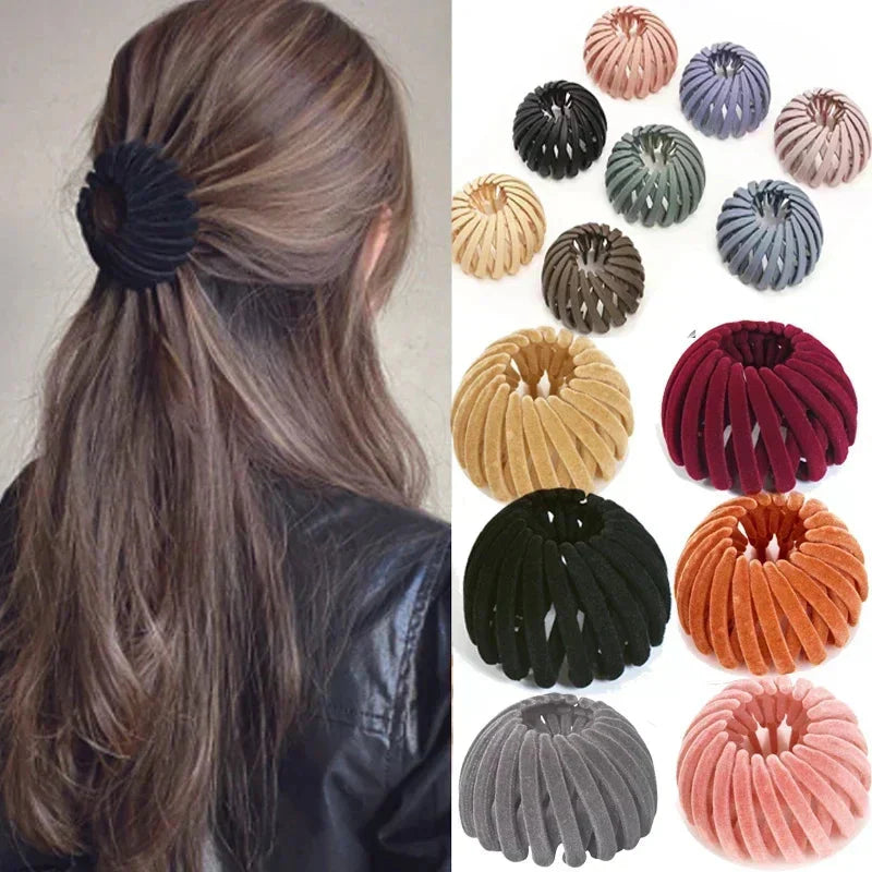 Horquilla de pelo en forma de nido de pájaro, clip para coleta Magic Lazy Braider para mujeres, marca ANZ