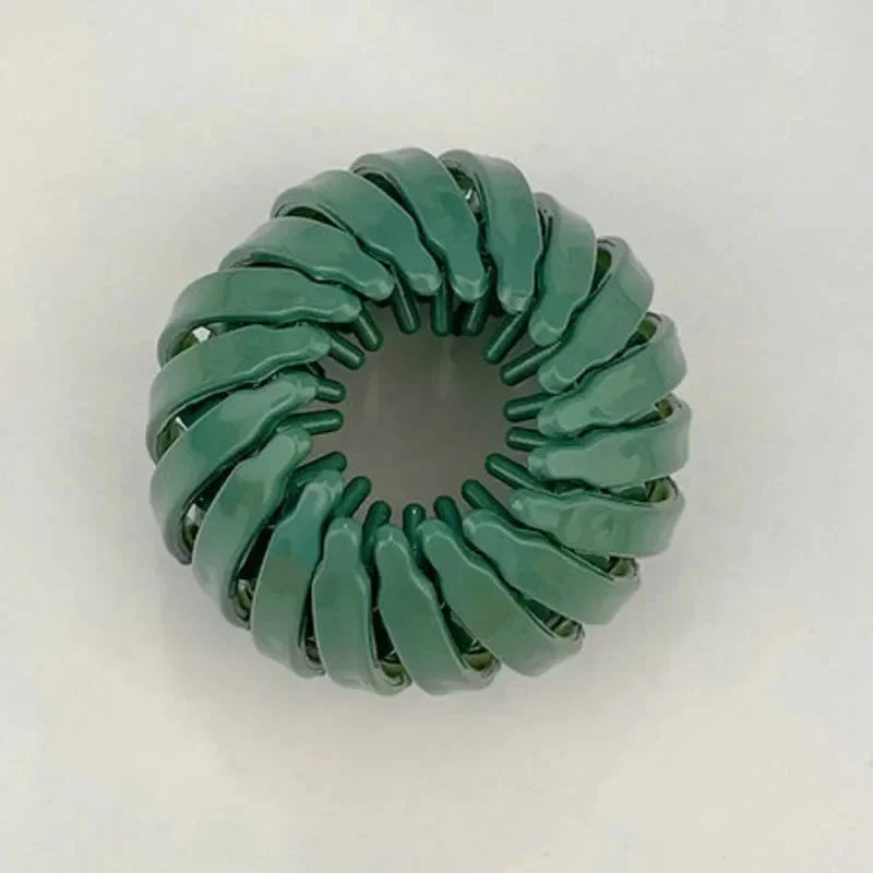 Broche de cabello en forma de nido de ave de la marca ANZ, para coleta y peinados fáciles, en color dorado con detalles decorativos