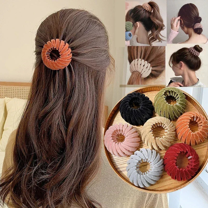 Pinza de pelo en forma de nido de pájaro de la marca ANZ, accesorio para coleta de cabello con diseño de nido de pájaro.