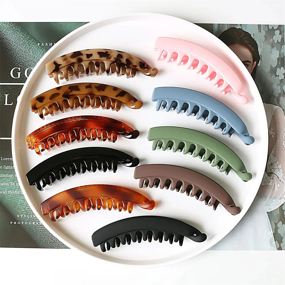 Broches para cabello en color sólido frosted de ANZ, clips de pelo para coleta y peinado para mujeres