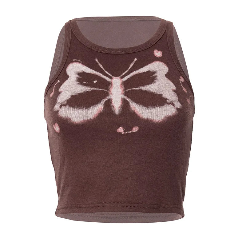 Top corto de corsé Y2K de la marca Glow, ropa vintage para mujer con estilo gótico sexy y estética grunge de los 90.
