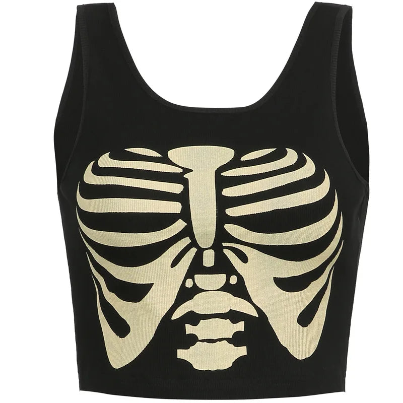 Top corto de corsé vintage para mujer de la marca Glow, estilo gótico, cyber y grunge de los años 90, ideal para verano 2021