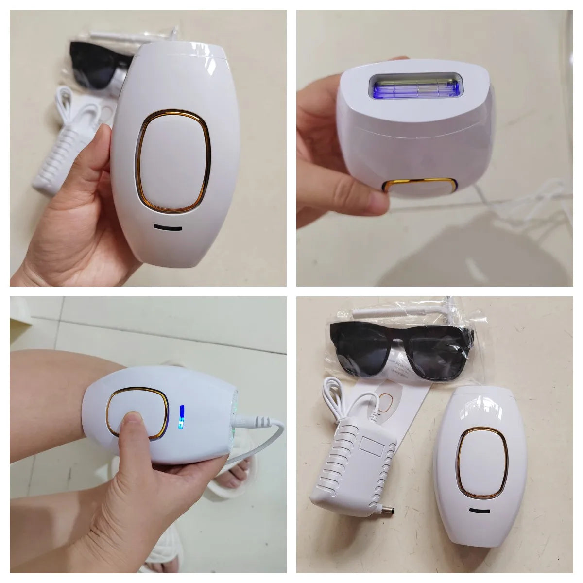 Depiladora láser IPL Glow para mujer, dispositivo de depilación permanente para bikini y cuerpo, con tecnología de pulso flash.