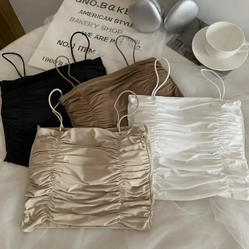 Top corto sin mangas para mujer de la marca Glow, con tazas y estilo ajustado, ropa interior femenina y lencería moderna.