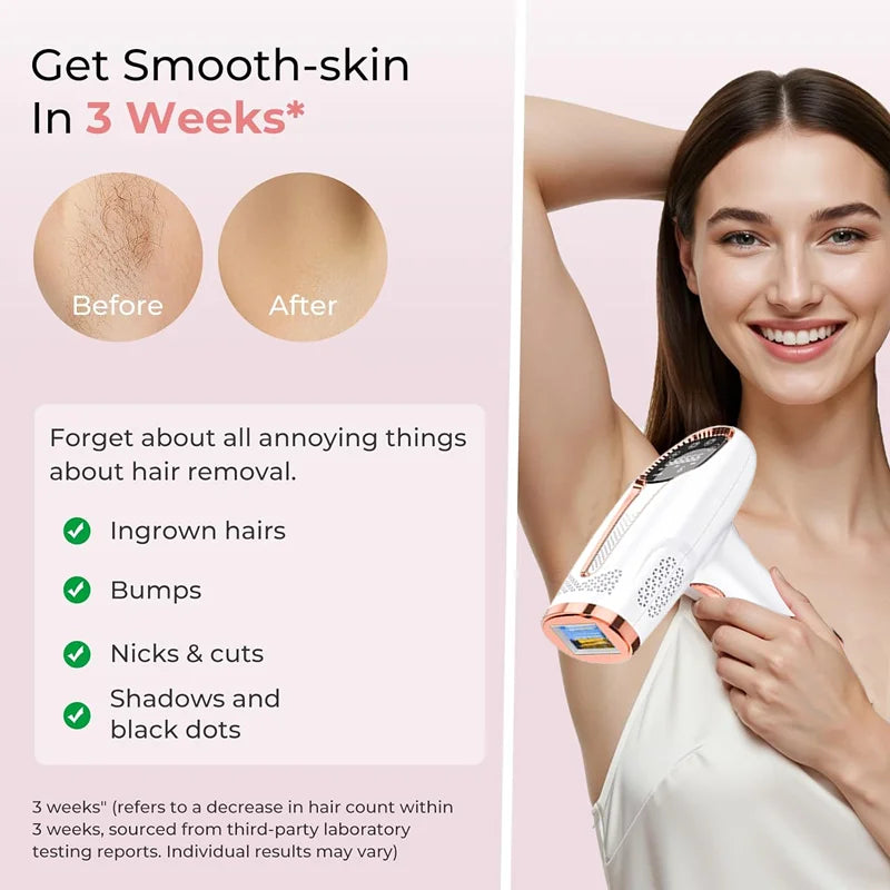 Depiladora láser IPL Glow para mujer y hombre, afeitadora facial y cortacésped para depilación permanente.