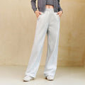 Pantalones térmicos antibacterianos para mujer de marca Glow, con pierna ancha y forro polar en color liso para invierno 2024.