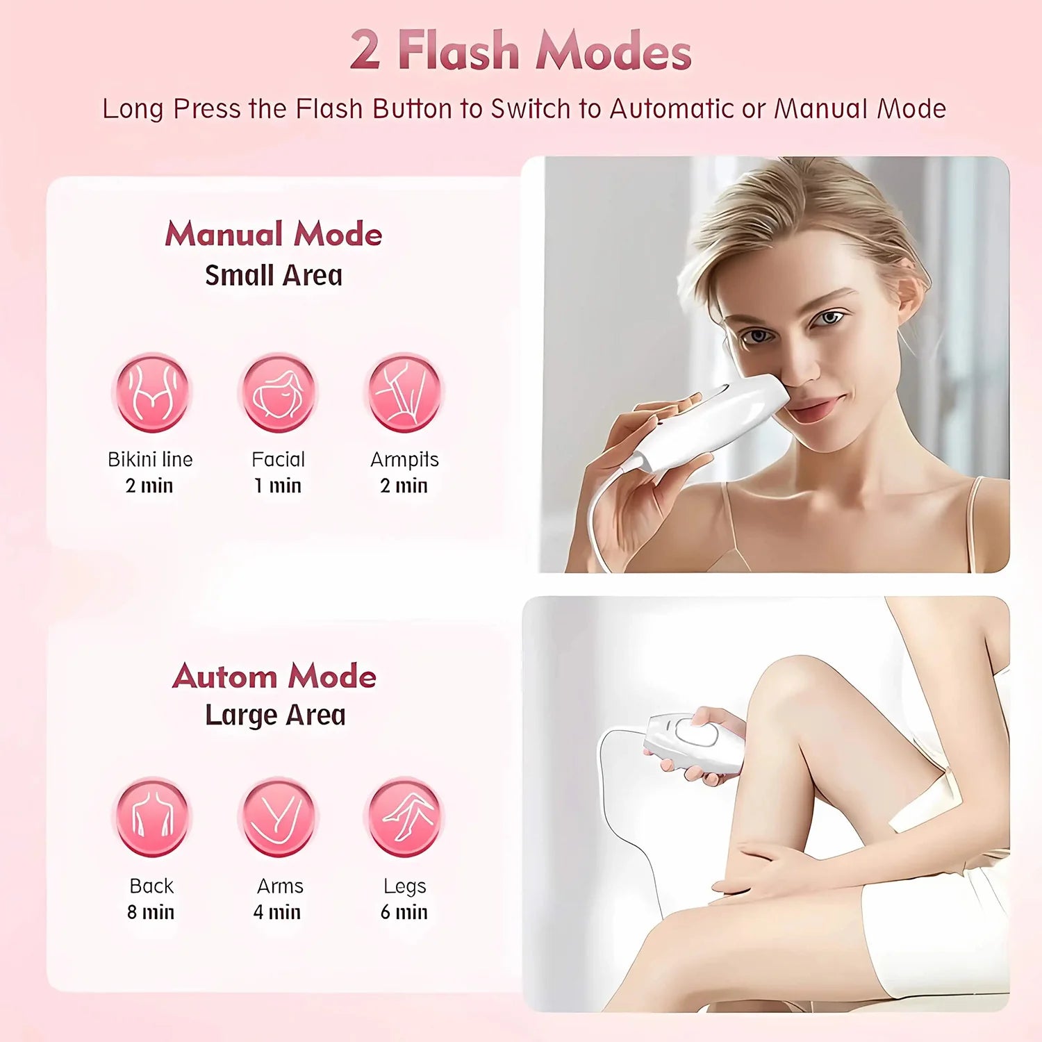 Depiladora láser Glow para eliminar el cabello con tecnología IPL, herramienta eléctrica indolora para hombres y mujeres.