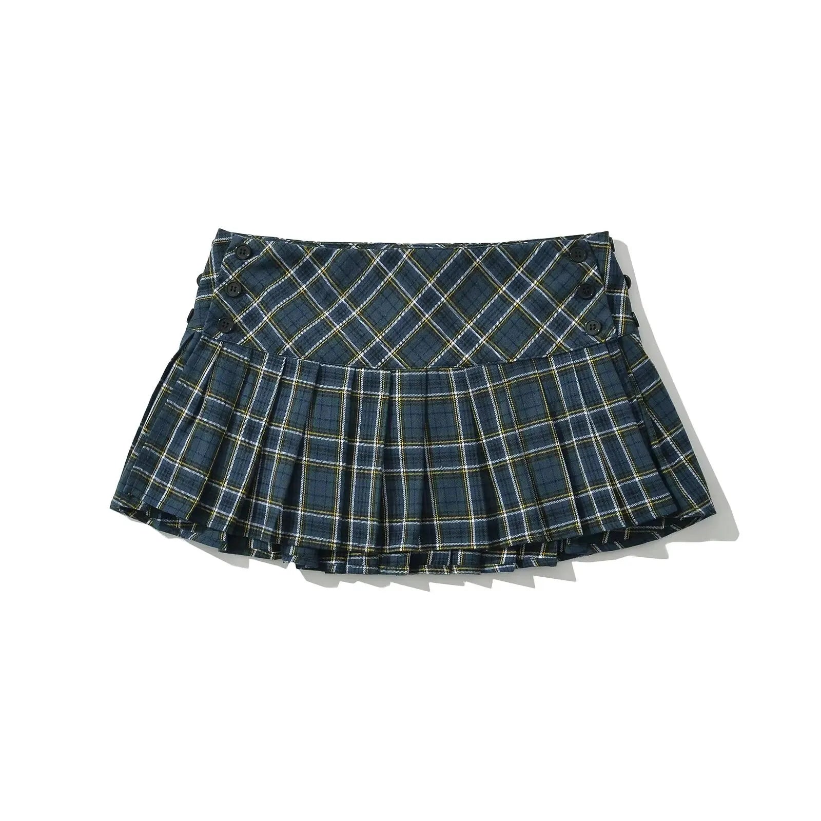 Minifalda de verano para mujer, falda a cuadros rojos plisada, estilo preppy y vintage coreano, de la marca Glow