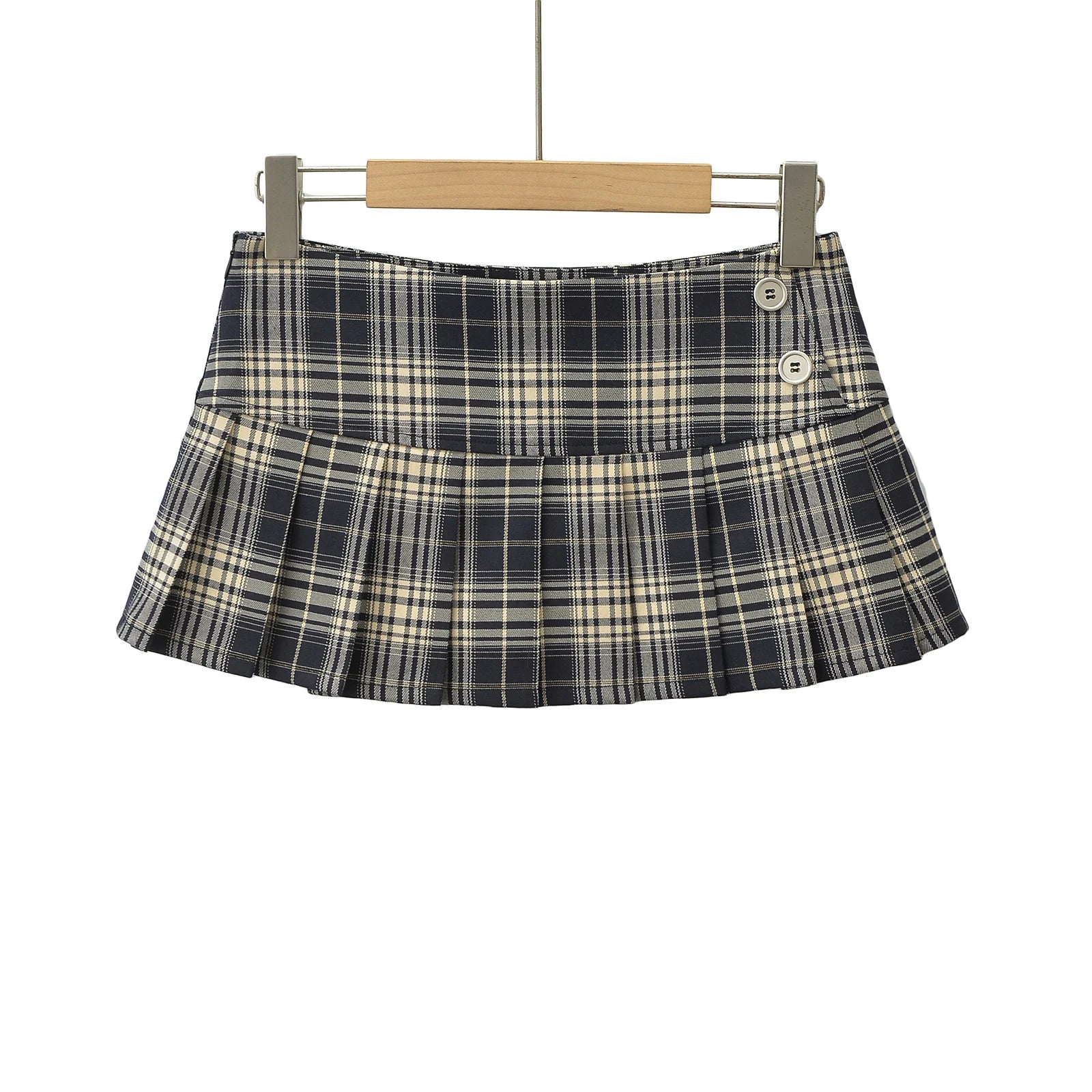 Minifalda de verano para mujer, falda a cuadros rojos plisada estilo preppy, moda coreana vintage, marca Glow.