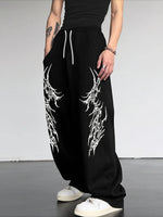 Pantalones holgados de estilo retro oscuro y a rayas de Glow, pantalones casuales y de calle para estilo hip-hop y callejero.