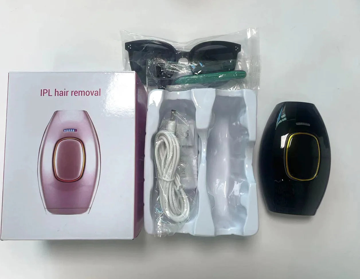 Depiladora láser IPL Glow para mujer, máquina de depilación para bikini y cuerpo, tecnología de pulso para uso doméstico.