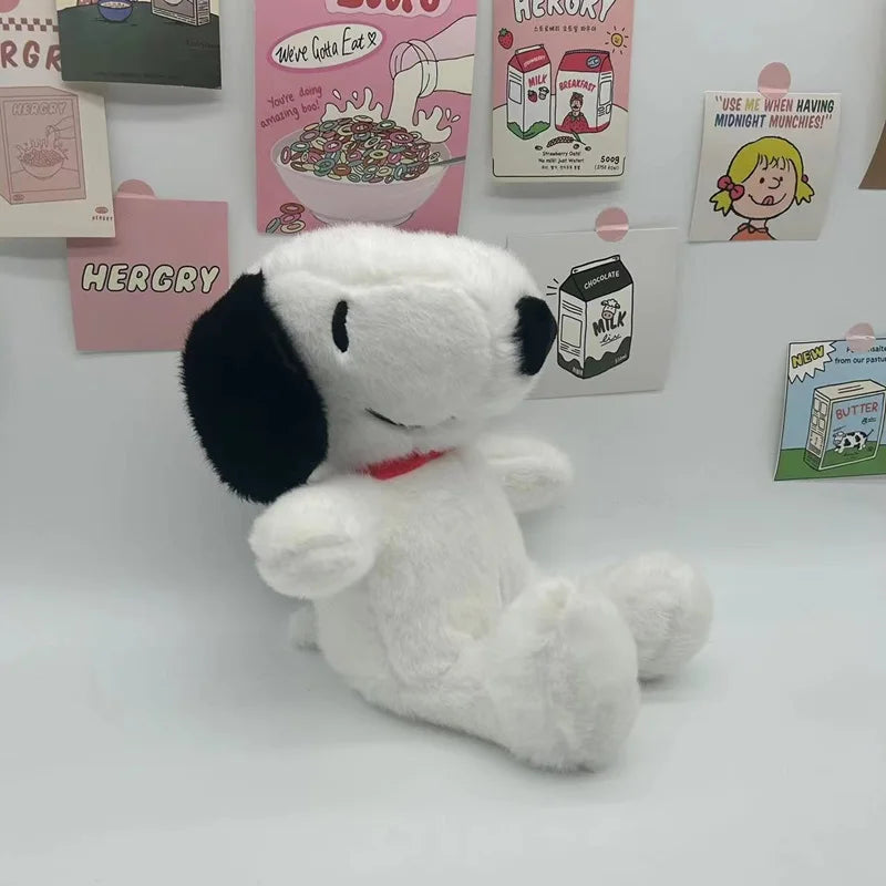 Peluches de Snoopy de 30cm de la marca Glow, suave y lindo, ideal como almohada o regalo para niños en sofá o cama.