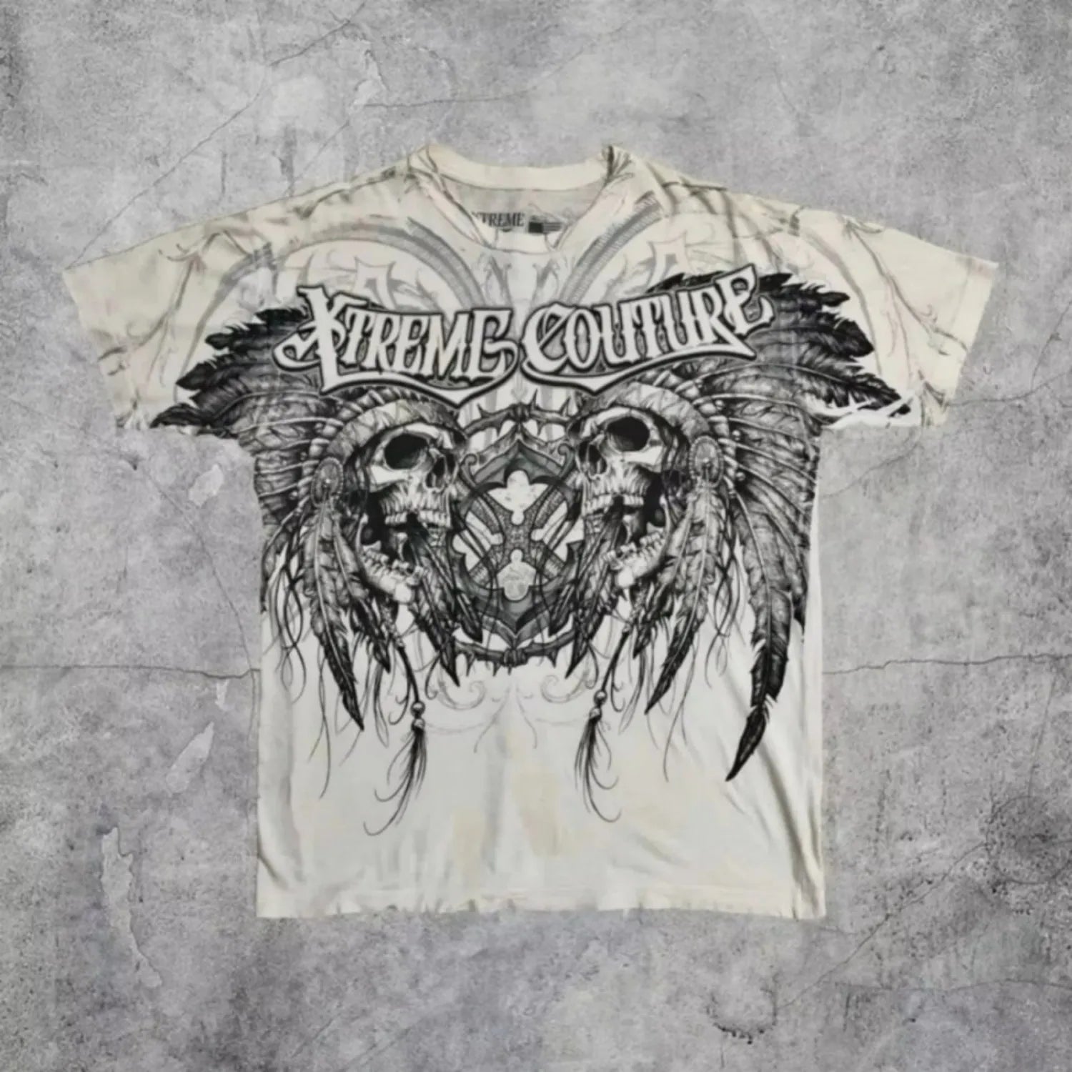 Camiseta de cuello redondo Glow para hombre con estampado de ala de ángel y calavera, ropa transpirable y cómoda para verano y calle.