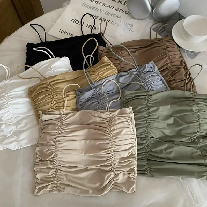 Top corto sin mangas para mujer de la marca Glow, con diseño de tubo y tazas, ropa interior femenina y lencería.