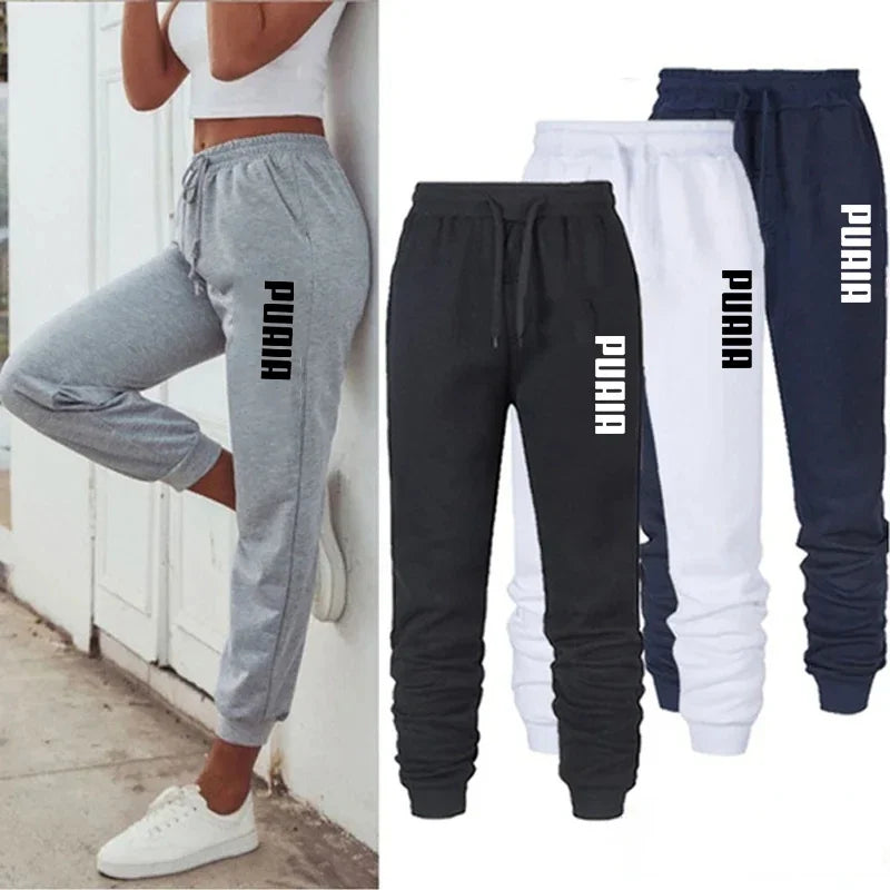 Pantalones de chándal para mujer Glow, suaves y cómodos, con cintura elástica y estampado callejero en cuatro colores.