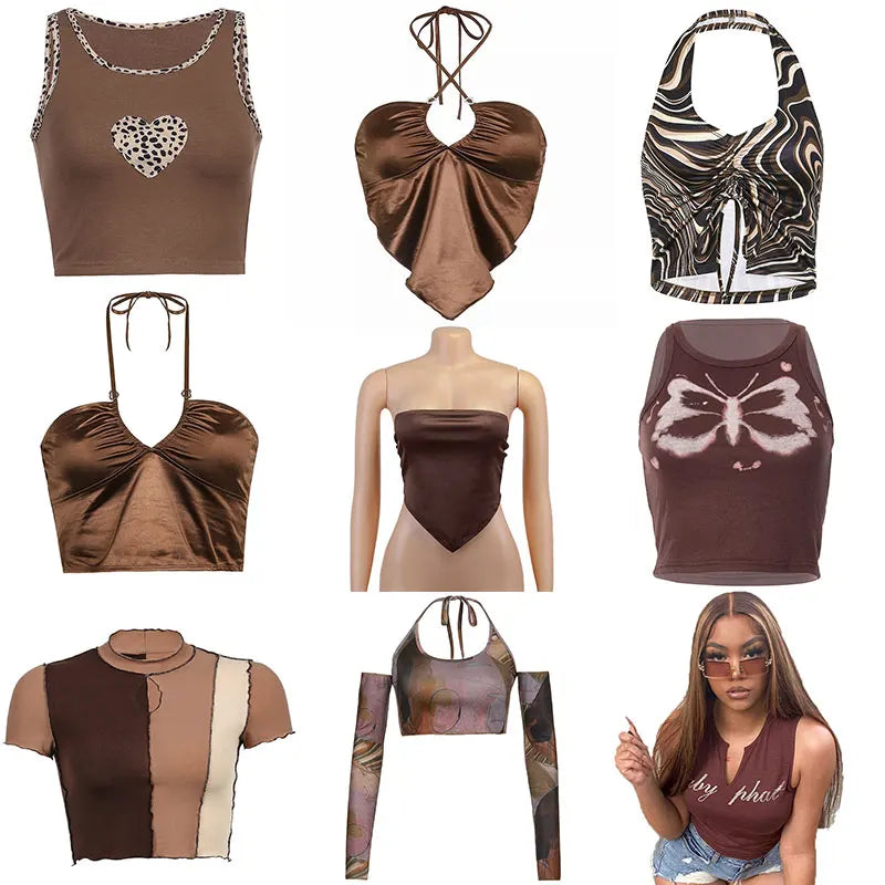 Top corto de corsé y camiseta gótica de la marca Glow, estilo Y2K, estética grunge y fairycore, moda vintage verano 2021