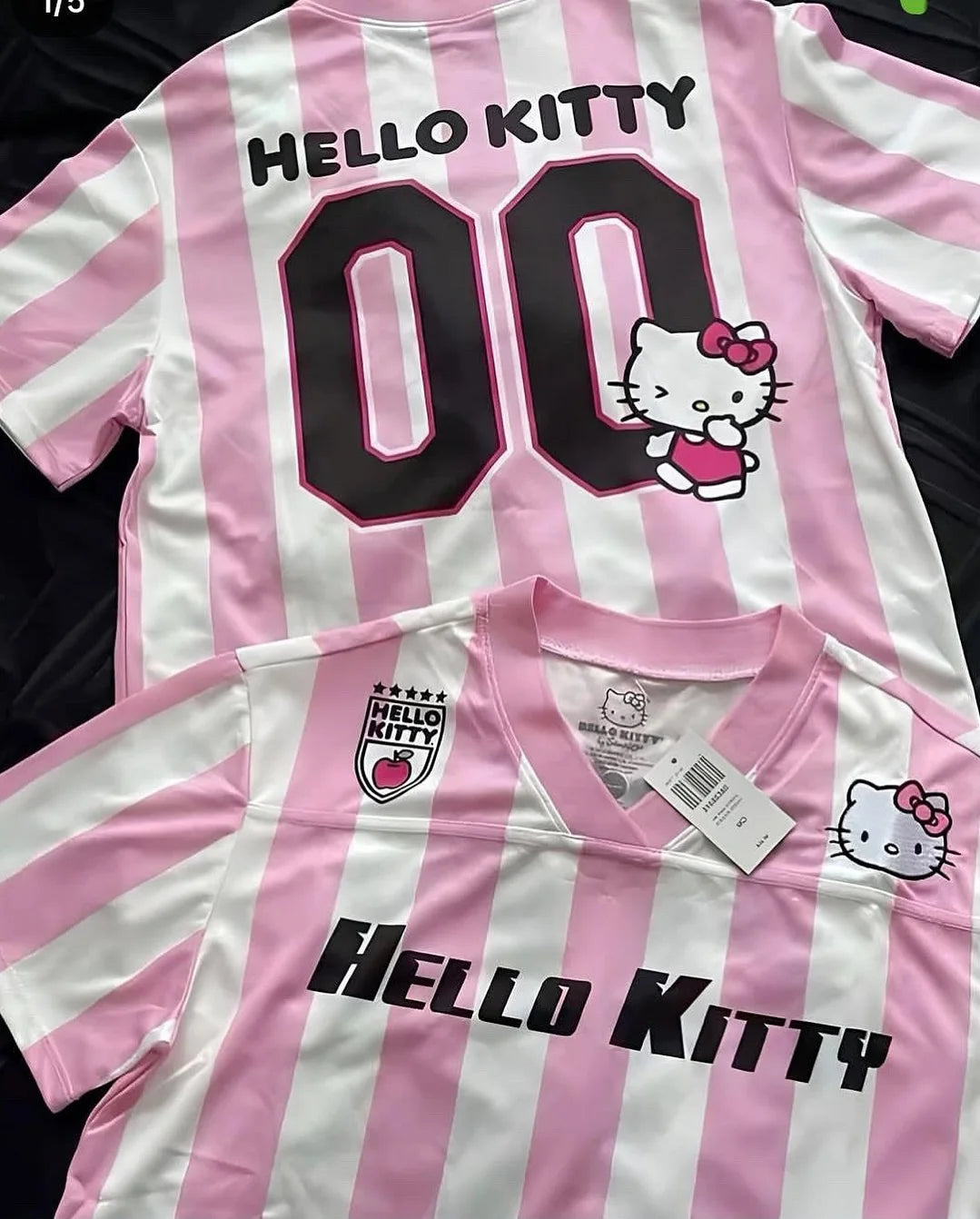 Camiseta de dibujos animados Hello Kitty de la marca Glow, ropa deportiva ligera, transpirable y cómoda para mujeres y hombres.