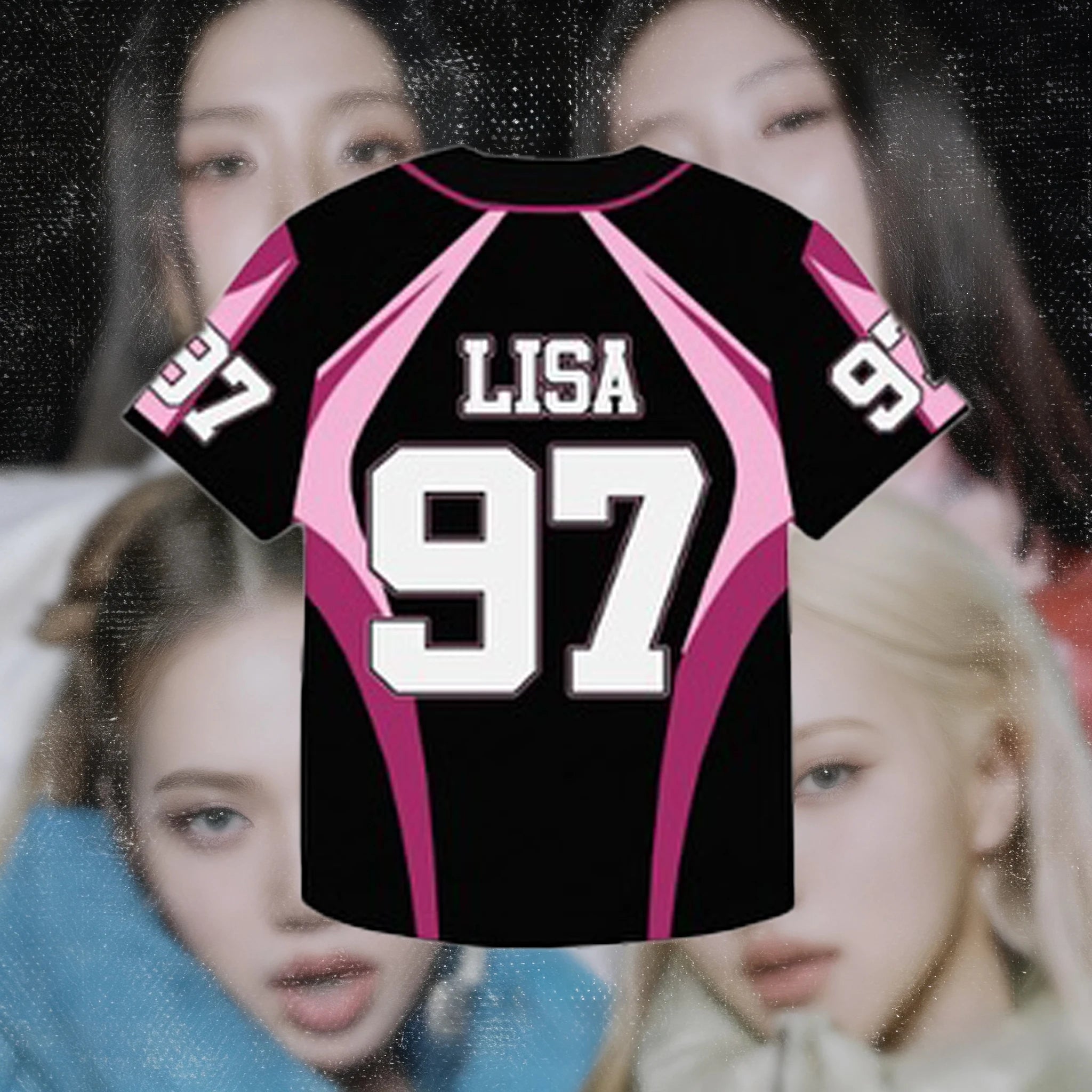 Camiseta con estampado de letras JISOO/JENNIE de Glow, top de moda Y2K de gran tamaño para mujer, estilo cómodo y tendencia.