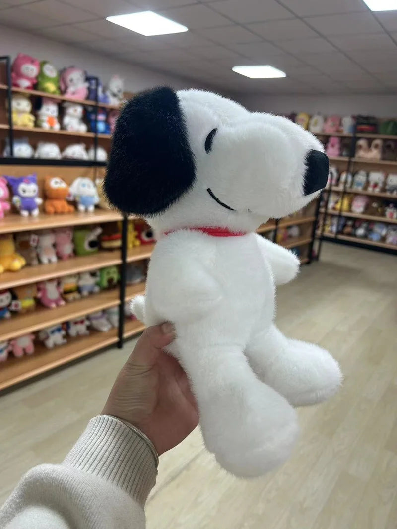 Peluché de 30 cm de Snoopy adorable de dibujos animados de la marca Glow, como almohada y muñeco para niños y sofá.