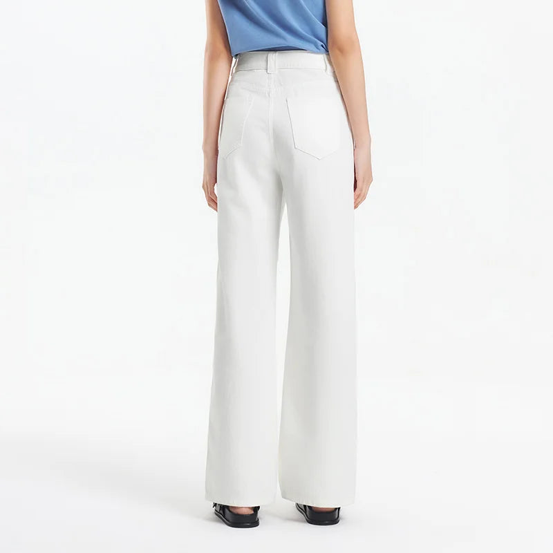 Pantalones vaqueros anchos para mujer de la marca Glow, estilo verano 2025, con corte suelto y largo hasta el suelo, sensación fresca