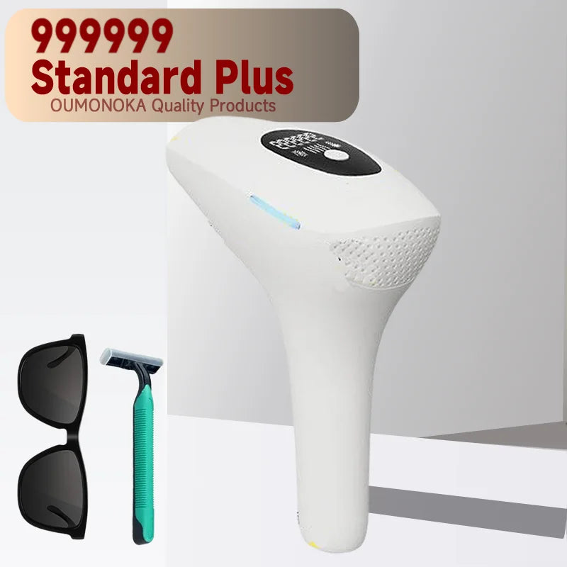 Depiladora láser IPL Glow para mujer y hombre, máquina facial y cortacésped para depilación permanente y corte de cabello.