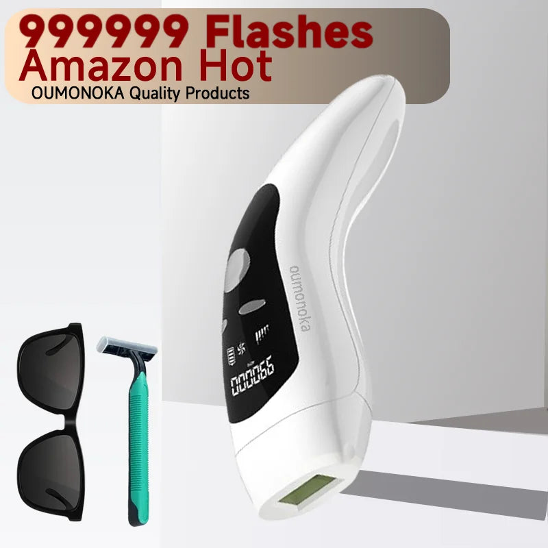 Depiladora IPL Glow con flashes para depilación permanente, uso doméstico en cuerpo y rostro para mujeres y hombres.