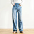Pantalones jeans mujer Glow de pierna ancha y estilo verano 2025, sensación fresca, pantalones largos de moda para mujer