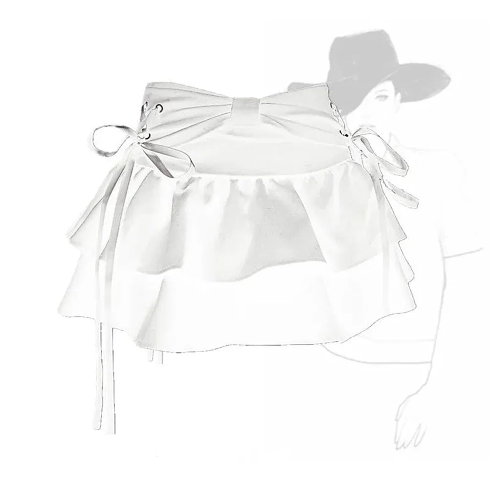Minifalda de mezclilla vintage para mujer, estilo calle, con lazo Kawaii, línea A, moda gótica y verano, marca Glow