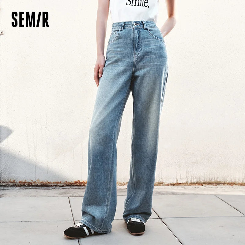 Jeans mujer Glow de pierna ancha y estilo fresco, pantalones largos de moda para verano 2025, tendencia y comodidad.