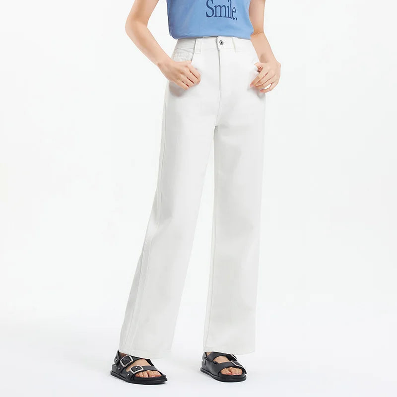 Pantalones vaqueros mujer Glow de pierna ancha y estilo fresco, pantalones largos de moda para verano, tendencia 2025