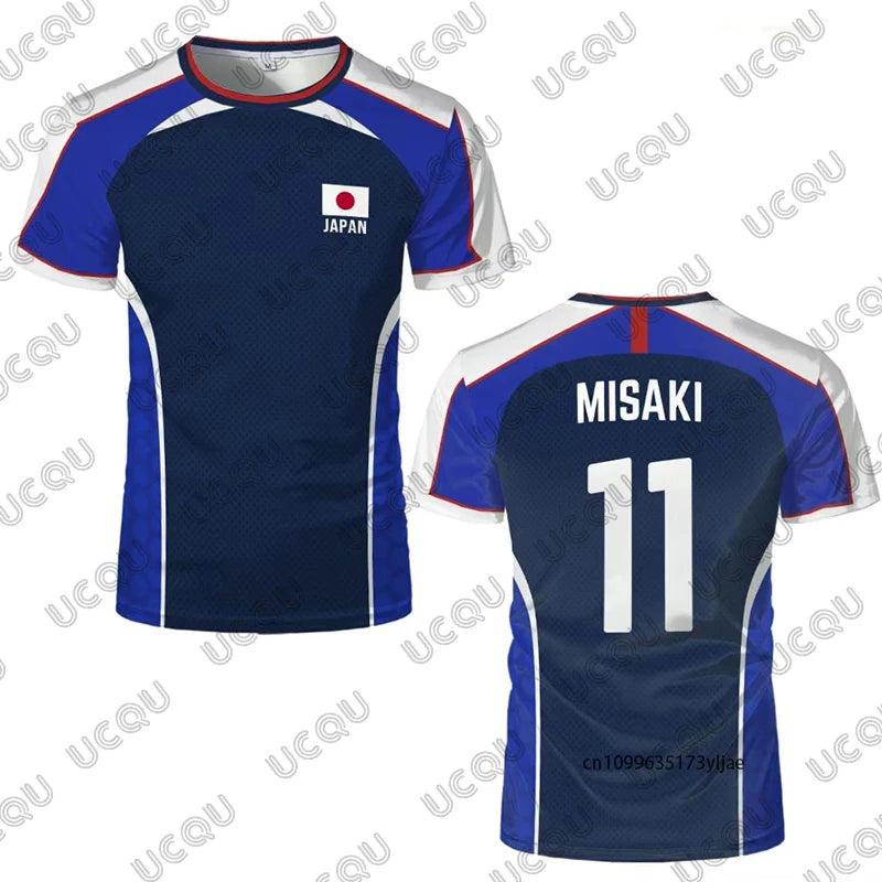 Camiseta deportiva Glow de fútbol con bandera japonesa de Tsubasa, seca rápido, para hombres, mujeres y niños, estilo informal 2026.