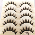Pestañas postizas largas naturales de la marca Glow, tira cruzada negra para maquillaje de cosplay y ojo de gato, 5 pares