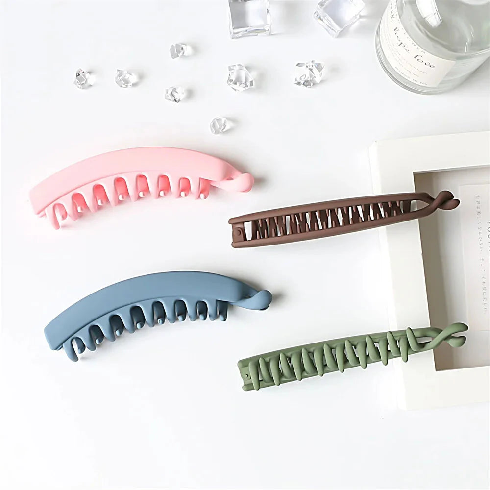 Broches de pelo ANZ con acabado mate en color sólido, ideales para coletas y peinados elegantes para mujeres.